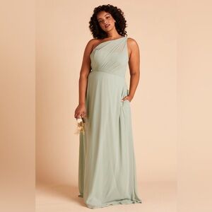 Birdy Grey Kira Bridesmaid Dress in Chiffon Sage Green
